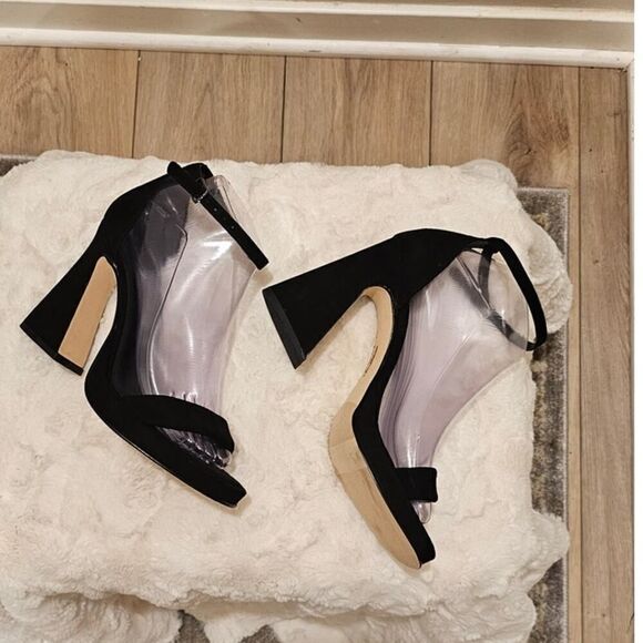 NWOT Sam Edelman Circus Holmes Black Suede Heels Size 7 - Picture 4 of 8